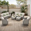 Buenhomino Outdoor Wicker Furniture Set – Swivel Glide Chairs, Sofas, Ottomans & Tables, All-Weather PE Rattan with Cushions for Patio, Garden & Deck - 2 of 4