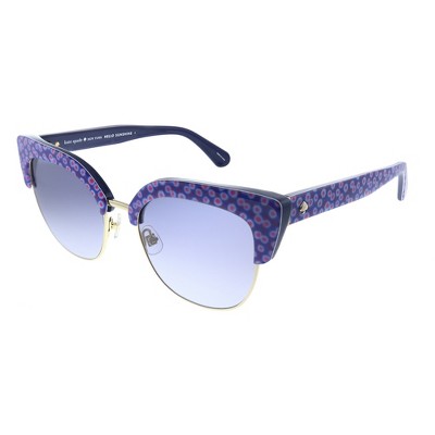 Kate Spade Karri/S VDN Womens Cat-Eye Sunglasses Purple Print Gold 53mm