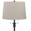 360 Lighting Dyna 58" High Black and Taupe Burlap Shade 2-Light Floor Lamp - 2 of 4