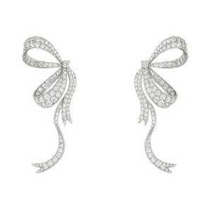 Women's Stud Earrings, Silver-Tone Crystal Bow Design, Minimalist Style, Elegant for Women - 1 of 4