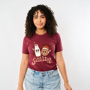 Simply Sage Market Tis The Season Milk and Cookie Short Sleeve Tee - 1 of 4