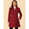 INSPIRE CHIC Women's Single Breasted Notched Lapel Long Winter Coats - 2 of 4