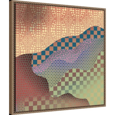Earth Tones Abstract Geometric Canvas Wall Art, 22x22
