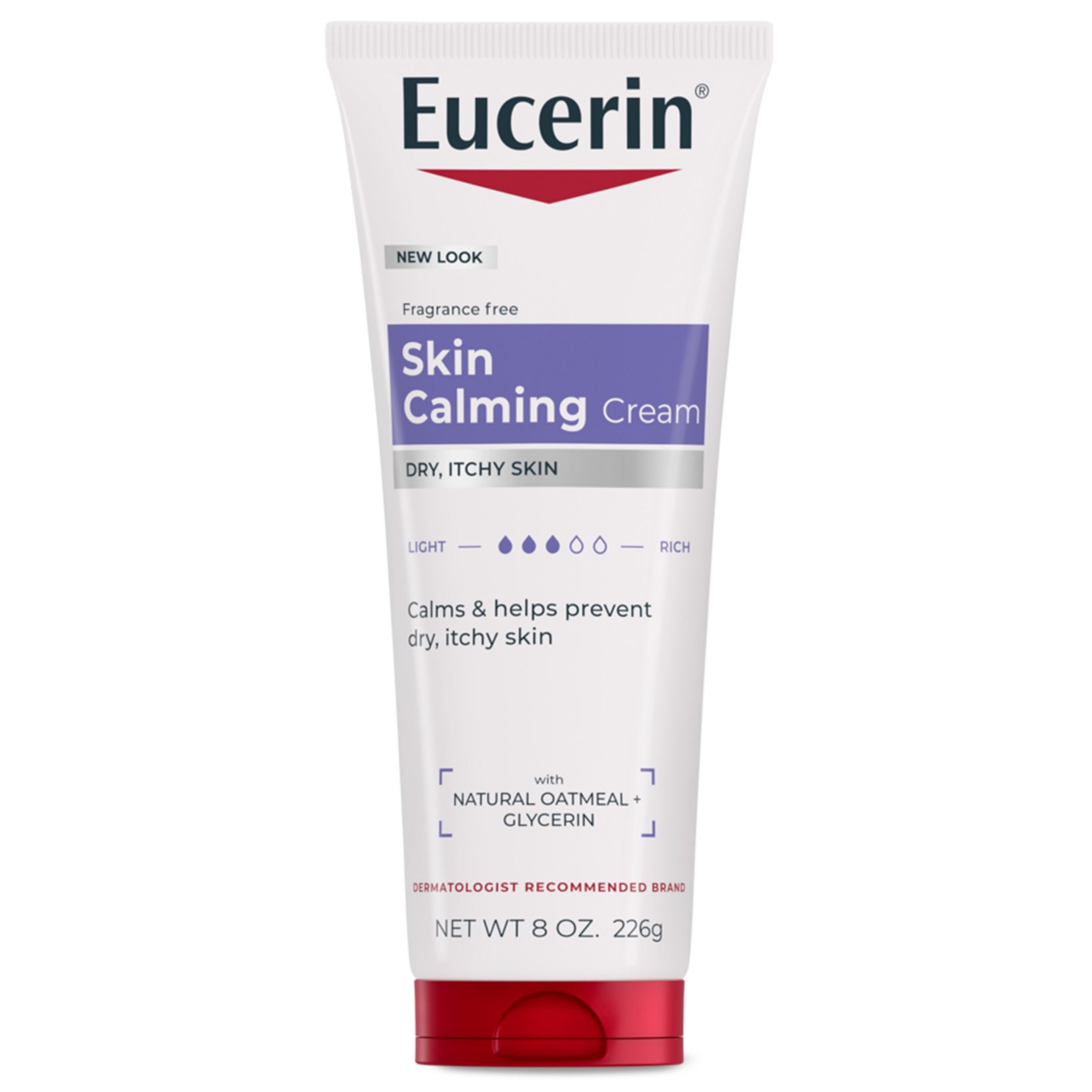 Eucerin Skin Calming Daily Body Cream Unscented 8oz: Moisturizing & Nourishing for Sensitive, Dry Skin