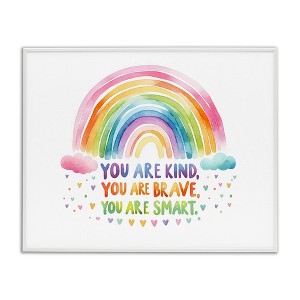Stupell Industries Kind Brave Smart Rainbow, 20" x 16" - 1 of 4