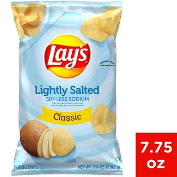 Lay's Lay's Wavy Potato Chips Original 7.75 Ounce Plastic Bag 7.75 Oz, Chips, Crisps, Pretzels