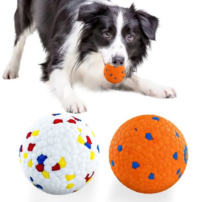 Dog Balls Vibrant Dog Toy Balls Bouncy Tennis Balls Durable for Aggressive Chewers Fetch Game Balls for Large Medium Small Dogs Lightweight Water Toys