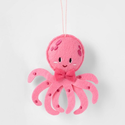Fabric Octopus Christmas Tree Ornament Pink - Wondershop™