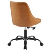Modway Distinct Tufted Swivel Vegan Leather Office Chair, Black Tan - 3 of 4