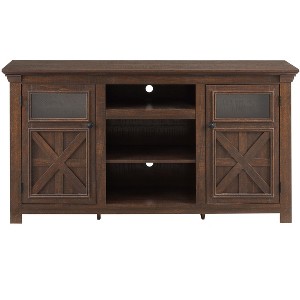 NicBex TV Stands for 65 inch TV,Farmhouse Entertainment Center with 2 Cabinets,TV Console for Bedroom, Living Room, Home,Brown - 1 of 4