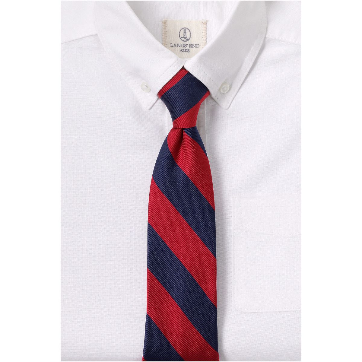 Lands' End School Uniform Kids Stripe To Be Tied Tie - thumbnail 9