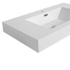 ChicFurnit Bathroom Sinks Resin Sink Modern Design Durable Material for Bathroom, Gloss White, 35.4"*19.7"*7.3" - 4 of 4