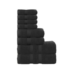 Home Weavers Elegance Essentials 550GSM 100% Cotton Zero Twist Super Absorbent Bath Towel Set - 1 of 4