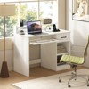 Tangkula Home Office Desk w/ Built-in Charge Station Computer Desk w/ Drawer & Adjustable Shelf - 3 of 4