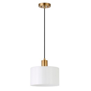 Hudson and Canal 10" Wide Pendant with Glass Shade - 1 of 4
