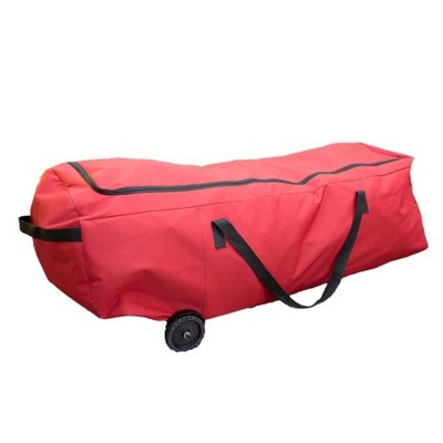 Northlight 56" Red EZ Roller Christmas Tree Storage Bag with Wheels