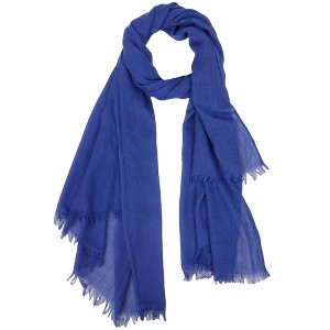 Anna-Kaci Lightweight Solid Cotton Linen Scarf Large Long Gauze Beach Wrap Shawl 78 Inches - 1 of 4