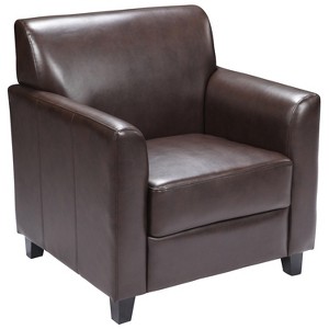 Emma and Oliver Leather Chair with Clean Line Stitched Frame - 1 of 4