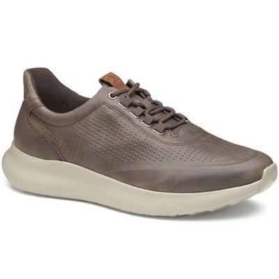 Johnston & Murphy Men's Amherst 2.0 Embossed Leather U-Throat Casual Shoe, Stone Oiled Full Grain, Size 11