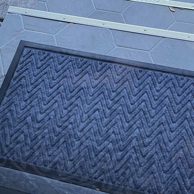 Blue Hawk Charcoal Outdoor Door Mat in the Mats department at