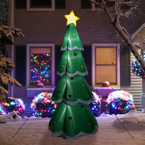 Outdoor pre lit christmas tree discount