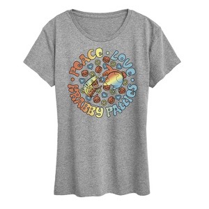 Women's - SpongeBob SquarePants - Peace Love Krabby Patties Short Sleeve Graphic T-Shirt - 1 of 4