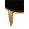 CENGHU 65" Rectangle Glass Dining Table, Tempered Glass Tabletop and Polished Gold Legs, Modern Style Kitchen Table for Home, Kitchen, Dining Room - 4 of 4