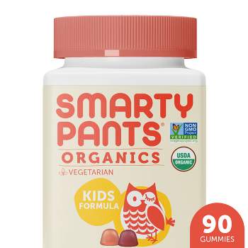 SmartyPants Organic Kids Multi & Vegetarian Omega 3 Gummy Vitamins with D3, C & B12 - 90 ct
