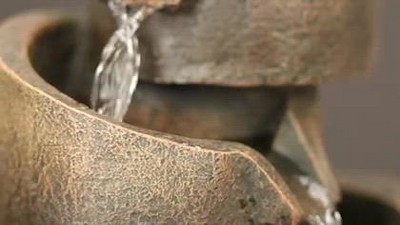 Bronze Faux Stone 3-Tier Tabletop Water Fountain