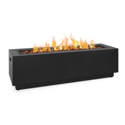 Lanesboro 48" Rectangle Steel Propane or Natural Gas Fire Pit Table in Gray by Real Flame