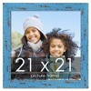 PosterPalooza | Square Shabby Chic Blue Picture Frame - UV Acrylic, Foam Board Backing, Hanging Hardware - 2 of 4