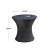 Maggift Patio End Tables, Stylish End Tables for Indoor and Outdoor Use, Ideal for Gardens, Backyard, Special Design, Black, 19.69"*19.69"*19.69" - 4 of 4
