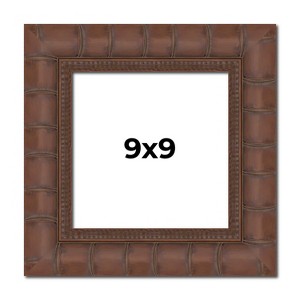 PosterPalooza | 9x9 Wide Bamboo Picture Frame, UV Acrylic, 4 Finishes - Brown, Black, Silver, and Natural - 1 of 4
