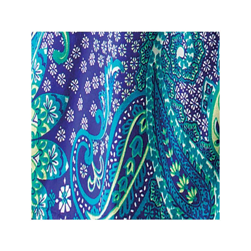 Collections Etc Paisley Zip-Front Long-Sleeve Fleece Quilted Polyester Robe, 4 of 5