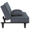 vidaXL Modern Sleeper Sofas, Easy-to-Assemble Velvet Sofa Bed, Home Furniture with Foam Filling, Perfect for Compact Spaces, Dark Gray Color - 4 of 4