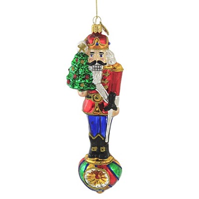 Huras 8.0" Nutcraker On A Reflector Ornament Christmas Tree  -  Tree Ornaments