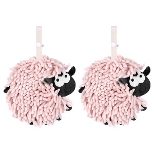 REGALWOVEN Cute Sheep Shape Chenille Soft Absorbent Hand Towels 2 Pcs - 1 of 4