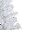 Northlight Pre-Lit Medium Rockport White Pine Artificial Christmas Tree - 3' - Purple Lights - image 3 of 4