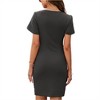 Clearlove Womens Casual Short Sleeve T Shirt Dress 2025 Summer Bodycon Wrap Ruched Mini Night Out Sundress - 3 of 4