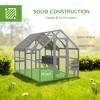 ORRD Large Gray Chicken Coop for 8-12 Chickens - Weatherproof Poultry House with Nesting Boxes & Anti-UV Cover - 2 of 4