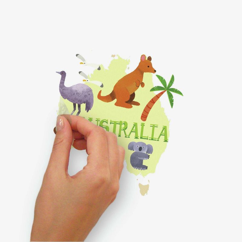 RoomMates Kids&#39; World Map Peel and Stick Giant Wall Decal, 6 of 7