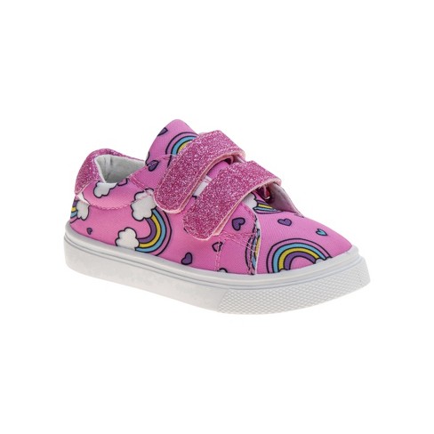 Nanette Lepore Toddler Girls Canvas Sneakers - Pink Rainbow, Size: 5 ...