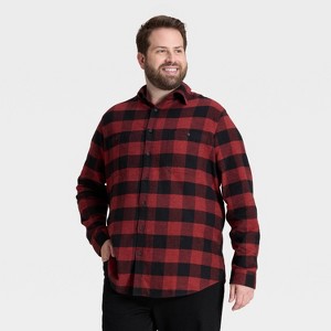 Men's Big & Tall Mid-Weight Flannel Shirt - Goodfellow & Co™ - 1 of 3