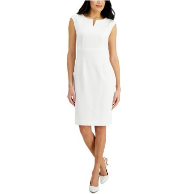 Kasper Womens Solid Sheath Dress