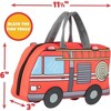 Bentology Insulated Kid's Lunch Box Lunchbox Tote Keeps Food Hot/Cold Longer- Reusable Bag Fits Ice Packs, Containers, Thermoses (Fire Truck) - 2 of 4