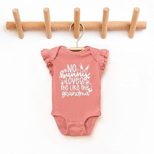 The Juniper Shop No Bunny Loves Me Like Grandma Baby Flutter Sleeve Bodysuit - 1 of 2