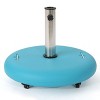 Okak Round Umbrella Base for Pole Diameter from 1.6-2.2Inch, Umbrella Base with Wheels and Concrete Inside, Umbrella Stand for Home - 3 of 4