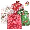 Joyfy 8 Pcs Christmas Goody Gift Bag, 44” X 36” Jumbo Bags with Gift Tags, Oversize Xmas Gifts Bag for Holiday Treats Party Favor Supplies - 2 of 4