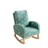 CAVINAS 26.8"W Modern Boucle Rocking Chair, Upholstered Accent Rocker with Side Pocket, High Back & Wooden Base - 2 of 4