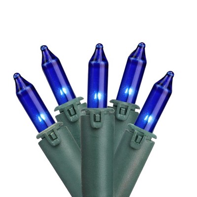Northlight 100ct Commercial Grade Mini Christmas Lights Blue - 45.5' Green Wire